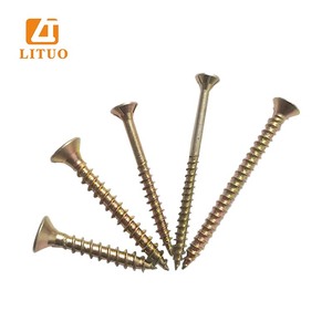 Bền countersunk đầu mẫu miễn phí Trắng/Vàng kẽm mạ ván vít - Product Image 4