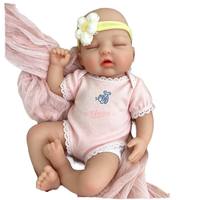 Poupée Reborn en Silicone de 12 Pouces, Fille Endormie, Peau Réaliste avec Veines, Compagnon pour Personnes Âgées, Décoration Artisanale pour la Maison, Jouet de Collection