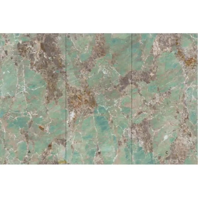 1200*2400 mm big size continued link green color marble looking sintered stone tile