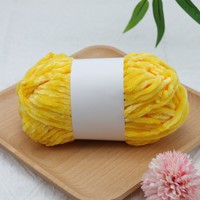 Wholesale Shiny Bright Fancy Chenille Yarn 100g DIY Hand Knitting 5mm Chunky Chenille Yarn for Bag Blanket