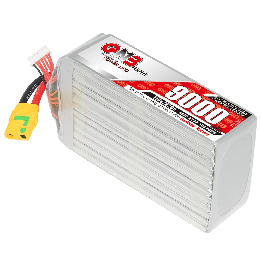 GAONENG GNB 9000MAH 6S 22.2V 110C 220C XT90 RC LiPo Battery Helicopters Large Scale Airplane Drone Aircraft