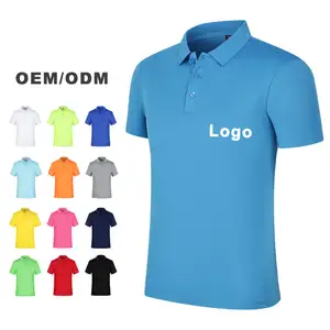 पुरुषों के पोलो शर्ट कस्टम लोगो 100% पॉलिएस्टर पोलो टी शर्ट टी-शर्ट खाली सबलिमिनेशन ड्राई फिट गोल्फ पोलो टी शर्ट