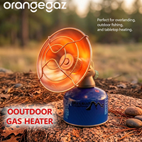 Calentador de Gas Portátil Orangegaz, Suministro OEM de Fábrica, Mini Calentador de Gas Isobutano con Estuche de Transporte para Camping, Pesca y Viajes en Camión