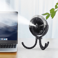 2026 nouvel an brumisation petit bébé poussette ventilateur 12000mAh Rechargeable Portable ventilateur de pulvérisation lumière voiture utilisation extérieure support pour téléphone