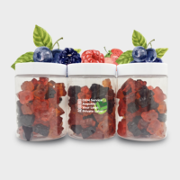 Permen Campuran Buah Berry Grosir Blueberry Elderberry Aronia Strawberry Campuran OEM Label Pribadi Suplemen Kunyah