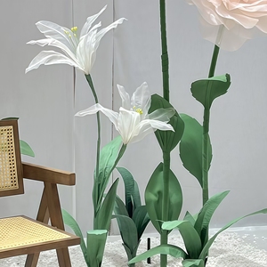 Flores de Rosa Artificiales de Franela Hechas a Mano Fulsom, Color Personalizado, de 50 cm a 3 m, Flores Gigantes para Decoración del Hogar, Bodas y Navidad - Product Image 3