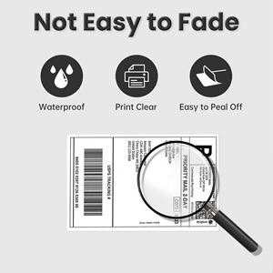 Muestra gratis 100X150mm 4X6 A6 Fanfold Autoadhesivo Etiquetas de envío térmicas directas - Product Image 4