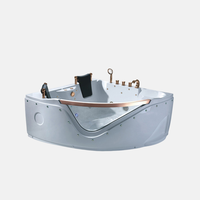 Baignoire de massage d'angle compacte Jacuzzier européenne, design moderne, prix abordable, baignoire à remous pour la vente en gros