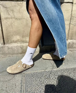 <span class=keywords><strong>Zuecos</strong></span> de Plataforma Berken de Cuero Vacuno y Corcho, Mules de Corcho de Alta Calidad, Pantuflas Cómodas Tipo Mule - Product Image 5