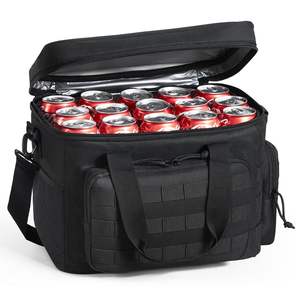 20L Insulated <b>Cooler</b> <b>Bag</b> Molle Design Multi-Pocket 600D Soft Office Picnic Hiking Beach Beverage Storage <b>Bags</b> Black <b>Lunch</b> <b>Bags</b> - Product Image 1