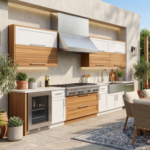 Cuisine extérieure de qualité supérieure avec <span class=keywords><strong>four</strong></span> à pizza et grill, armoire de cuisine extérieure en acier inoxydable avec <span class=keywords><strong>porte</strong></span> électrique - Product Image 4