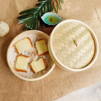 Vente chaude Naturel Panier En Bambou Alimentaire Vapeur Chinois Traditionnel Fait À La Main Bambou Boulette Vapeur
