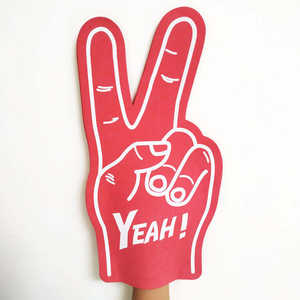 Doigt en mousse personnalisé de qualité supérieure, sans minimum de taille, imprimable, pour fans de baseball, en mousse EVA, avec certification CE - Product Image 2