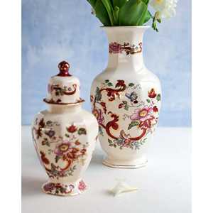 Vase de sol en pierre de style Art déco Chartreuse Rose Ginger Jar de Mason - Product Image 1