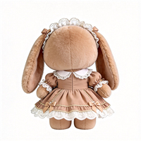 Peluche Lapin Marron Doux avec Bandeau, Adorable Lapin en Peluche Personnalisé avec Robe