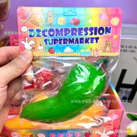 Jouet fluide souple en forme de piment réaliste à presser pour cadeaux de fête, cadeau farfelu, jouet anti-stress et de décompression