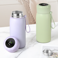 Thermos intelligent avec affichage de la température, 400 ml, pour étudiants, bouteille d'eau en acier inoxydable à double paroi sous vide