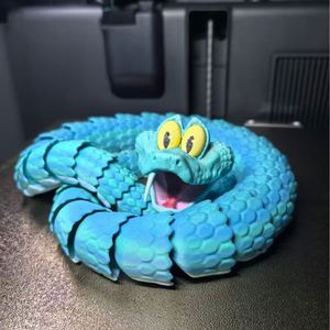 Vente en gros de jouets en plastique imprimés en 3D en forme de serpent avec articulations mobiles, modèle animal réaliste pour cadeau d'enfant - Product Image 2