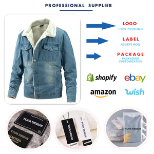 Chaqueta vaquera de invierno para hombre, a prueba de viento, lana gruesa, cálida, a la moda, informal, con cuello de piel, chaqueta personalizada - Product Image 4