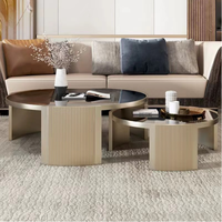Ensembles de table basse aviateur de luxe en marbre ou en bois de bouleau ou en acier argenté table basse de meubles design abstrait dragon mart dubai