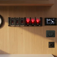Panneau d'interrupteur à bascule DAMAVO 6 gangs 12V/24V 16A IP65 interrupteurs marche-arrêt étanches Construction agricole marine industrielle