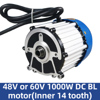 Moteur à aimant permanent sans balais DC 1000W, différentiel d'essieu arrière pour vélo électrique à 14 dents, onde carrée, IP54, 3200 tr/min, IE2