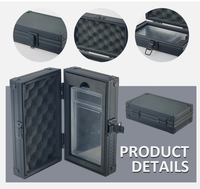 Mini boîte en aluminium verrouillable pour cartes gradées standard, boîte de protection résistante aux chocs pour cartes gradées de sport et de TCG