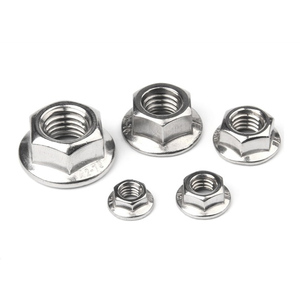 Lớp 5 8 10 Hex mặt bích Nut DIN 9/16 kẽm 6923 M6 M8 M10 x 1.5 M14 M18 x 1.5 M20 x 1.5 răng cưa lục giác mặt bích NUT - Product Image 3