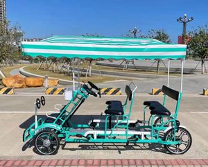 Hot Bán Khung Thép Song Song Xe Đạp 4 Bánh Xe Du Lịch Tham Quan Song Song Xe Đạp Surrey Xe Đạp - Product Image 6