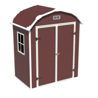 Abri de jardin en résine 6x4FT avec toit à pignon, plancher inclus, imperméable et verrouillable, pour outils de jardin
