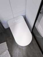 Chauffage de siège de toilette intelligent AI Design moderne Grande céramique montée au sol Télécommande de toilette domestique Piège S sans pression d'eau