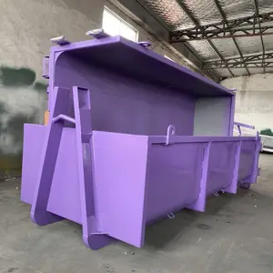 صناديق تعليق على شكل صندوق RoRo bin لنفايات الخطاف, عالية الجودة ، في الهواء الطلق ، مصنوعة من خامات تساعد على تخطي النفايات