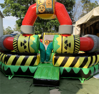 EASYFUN Parcours gonflable Wipeout personnalisé en usine, jeu mécanique de type « Toxic Meltdown Ride » pour fête foraine et événements sportifs