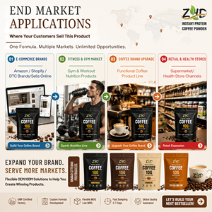 Café Proteico en Polvo 10g Sin Azúcar para Adultos, Apto para Dieta Keto, Café Arábica Instantáneo, Marca Privada OEM, Nutrición Funcional para <span class=keywords><strong>Fitness</strong></span> - Product Image 5