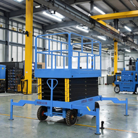 Plateforme élévatrice mobile hydraulique à ciseaux de 4m à 16m, élévateur électrique portable pour personnel, plateforme de travail antidérapante avec dispositif de descente d'urgence