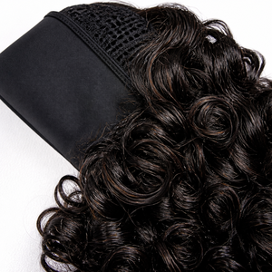 Parrucca Brasiliana Vergine Riccioli Voluminosi con Fascia, 12 Pollici, Senza Colla, Pronta all'Uso, <span class=keywords><strong>Ricci</strong></span> Neri a Spirale, Naturale, da Donna, Ingrosso di Senmu Beauty - Product Image 4