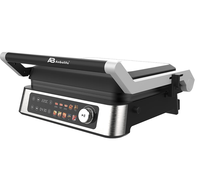 Anbolife NUEVA Parrilla de Contacto Digital con 10 Programas Diferentes, Revestimiento Antiadherente, Carcasa Fría al Tacto, Compatible con Fabricación OEM y ODM