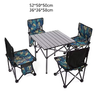 Meubles d'extérieur modernes en aluminium sur mesure, table de pique-nique de camping, portable, pliable, carrée, réglable, utilisable en 4 saisons, pour 4 personnes
