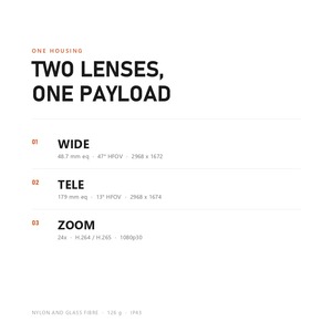 INYYO A2W Mini Drone 126g avec Caméra Gimbal 3 Axes, Suivi IA, Double Caméra 5MP à Lumière Visible, Charge Utile UAV pour Inspection FPV et Aile Fixe - Product Image 2