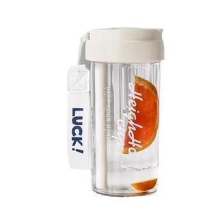 Fruit Tea Cup With Carrying Rope <b>Large</b> Capacity <b>Plastic</b> Cup For Children And Students Eco Friendly Back To School Use - Product Image 4