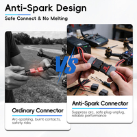 Cable Adaptador Personalizado QS8 Hembra a Doble Macho, 180A 500V, con Revestimiento de Silicona para Aplicaciones Electrónicas de Multirrotor RC y Bicicletas Eléctricas