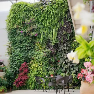 10pack 40 * 40in plantes vertes artificielles toile de fond herbe haie buis panneau mural pour jardin vertical décor à la maison intérieur extérieur