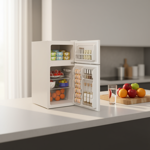 Mini Refrigerador Blanco de Doble Puerta, 3.2 Pies Cúbicos, Sin Escarcha, Puerta Reversible, Compacto, para Uso Doméstico - Product Image 2