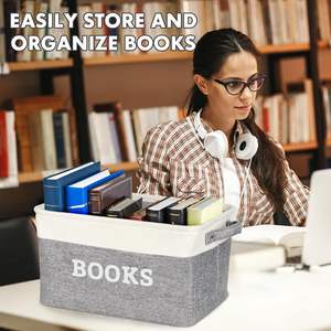 <b>Large</b> <b>Storage</b> Basket Collapsible <b>Storage</b> Bin with Handles Decorative Baskets for Home Book <b>Storage</b> Baskets for Organizing - Product Image 4