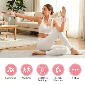 Pesas de Tobillo Ajustables de Silicona y Acero Inoxidable para Entrenamiento y Fitness, 1lb, 2lb, 4lb, Unisex, Brazaletes para Muñeca y Tobillo - Product Image 5