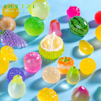 weij Simulación de micropaisaje, Casa de frutas luminosa, Accesorios decorativos DIY bonitos para bolsas sorpresa, Mini adornos pequeños