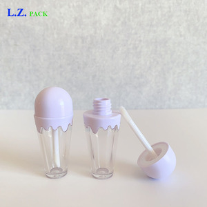LZ Pack <span class=keywords><strong>Precio</strong></span> de fábrica Cono de helado 7ml Blanco Rosa Brillo de <span class=keywords><strong>labios</strong></span> Tubos vacíos Etiqueta privada personalizada Envase de brillo de <span class=keywords><strong>labios</strong></span> con varita - Product Image 3