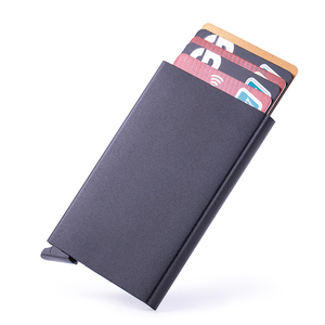 New Trend <strong>Personalised</strong> Minimalist <strong>Wallet</strong> Aluminum Metal Credit Card Holder <strong>Mens</strong> Slim Rfid Block Pop up <strong>Wallet</strong> for Gifts - Product Image 2