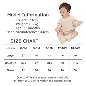 Vente en gros de pulls tricots pour bébés vêtements d'hiver pour enfants tricotés au crochet faits à la main barboteuses tricotés unis pour garçons et filles pulls pour bébés - Product Image 5