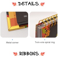 Service d'impression personnalisée de carnets A4 A5 avec couverture en papier, journal relié avec motif de bordure dorée, impression personnalisée de journal